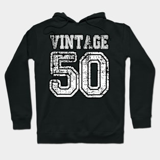 Vintage 50 2050 1950 T-shirt Birthday Gift Age Year Old Boy Girl Cute Funny Man Woman Jersey Style Hoodie